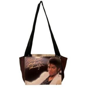 Rare 1982 1st Press Misprint Michael Jackson Thriller Upcycled Vinyl Record Bag